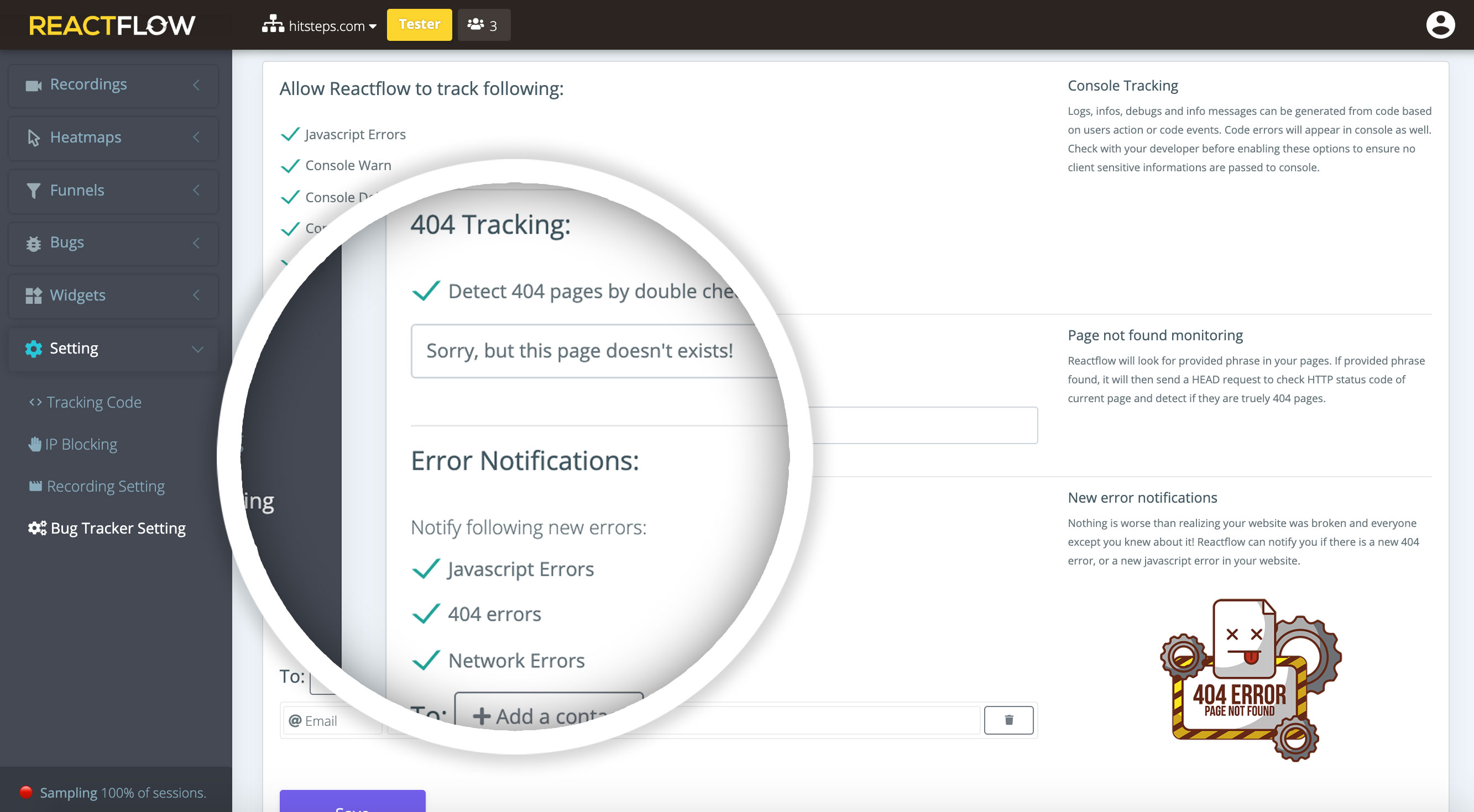 404 error tracker